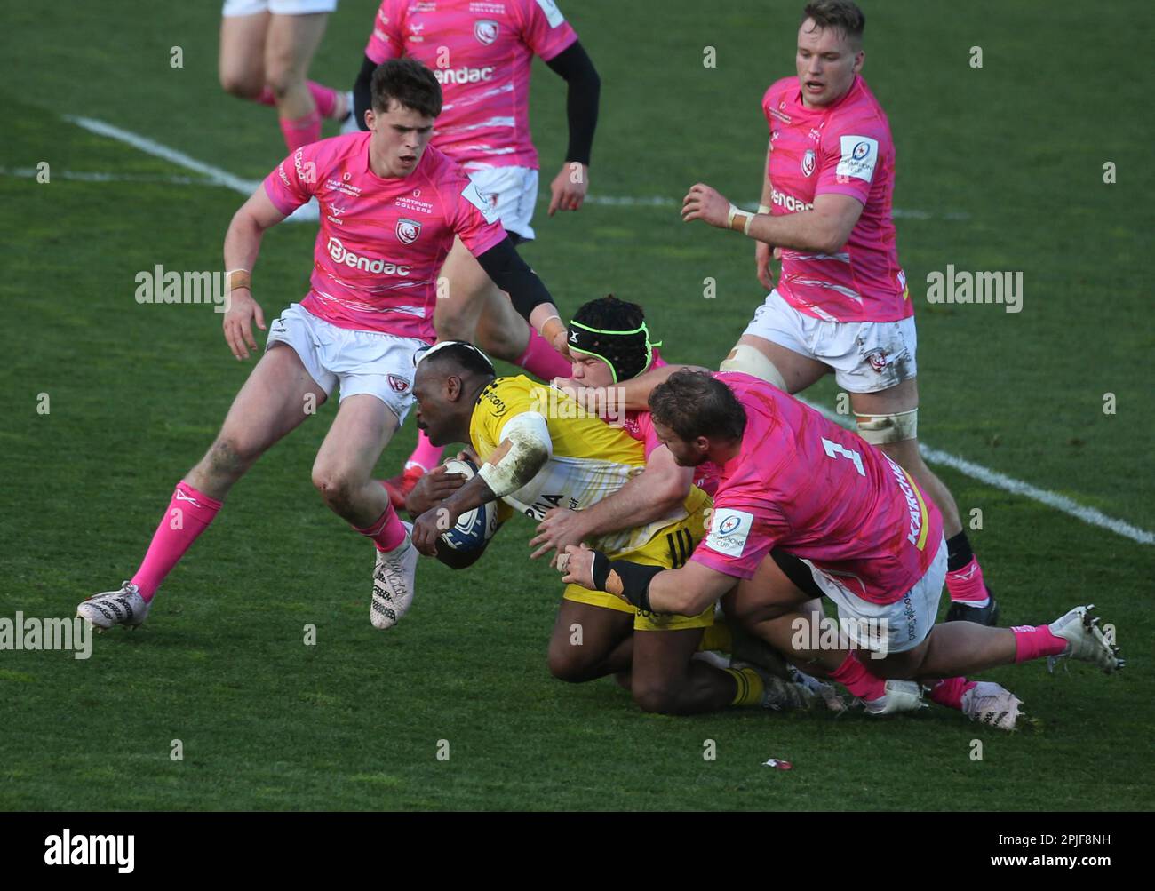 La Rochelle, France. 02nd Apr, 2023. Levani BOTIA of Stade Rochelais during the Heineken Champions Cup, Round of 16, Rugby union match between Stade Rochelais (La Rochelle) and Gloucester Rugby on April 1, 2023 at Marcel Deflandre stadium in La Rochelle, France. Photo by Laurent Lairys/ABACAPRESS.COM Credit: Abaca Press/Alamy Live News Stock Photo