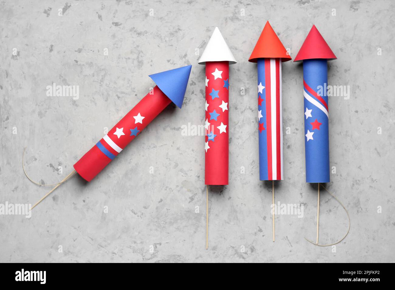 Firework rockets for Independence Day on grunge background Stock Photo ...