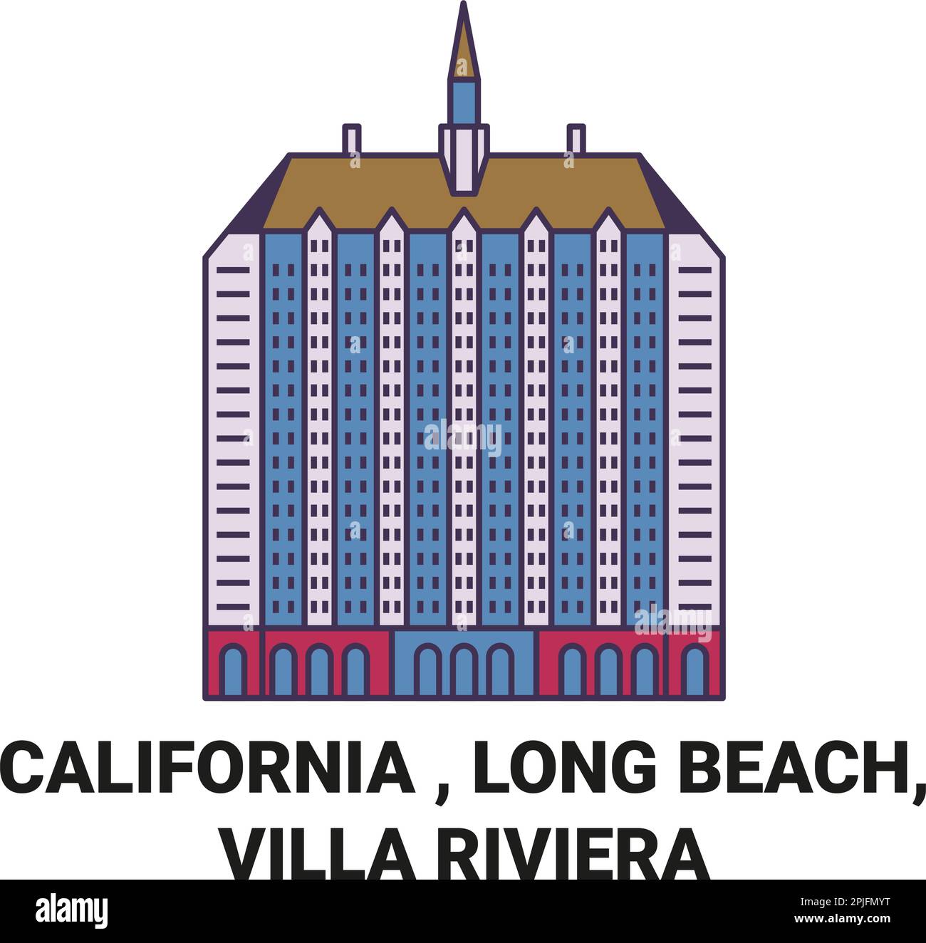 United States, California , Long Beach, Villa Riviera travel landmark