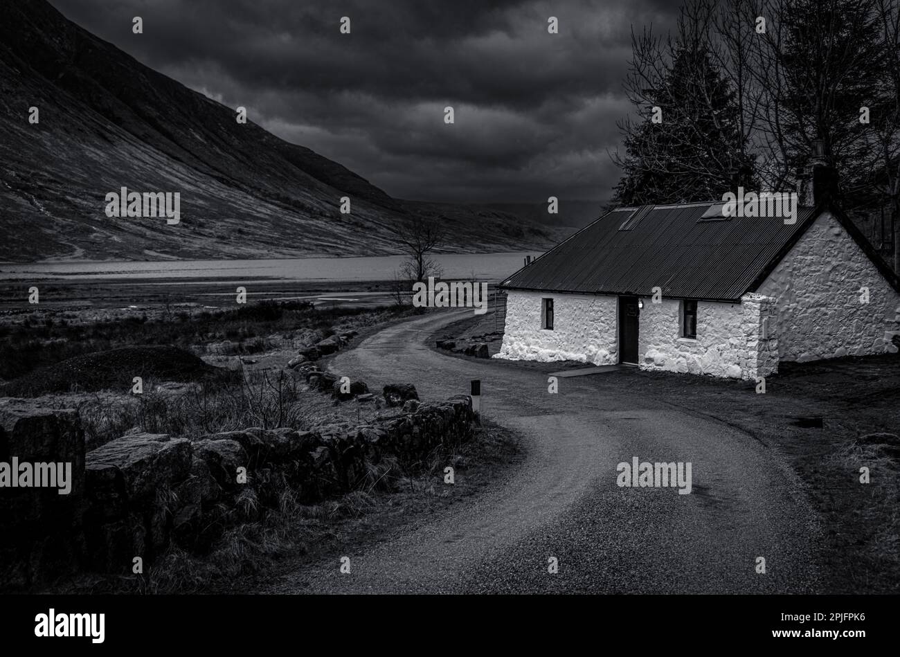 Old Croft House in Glen Etive Stock Photo