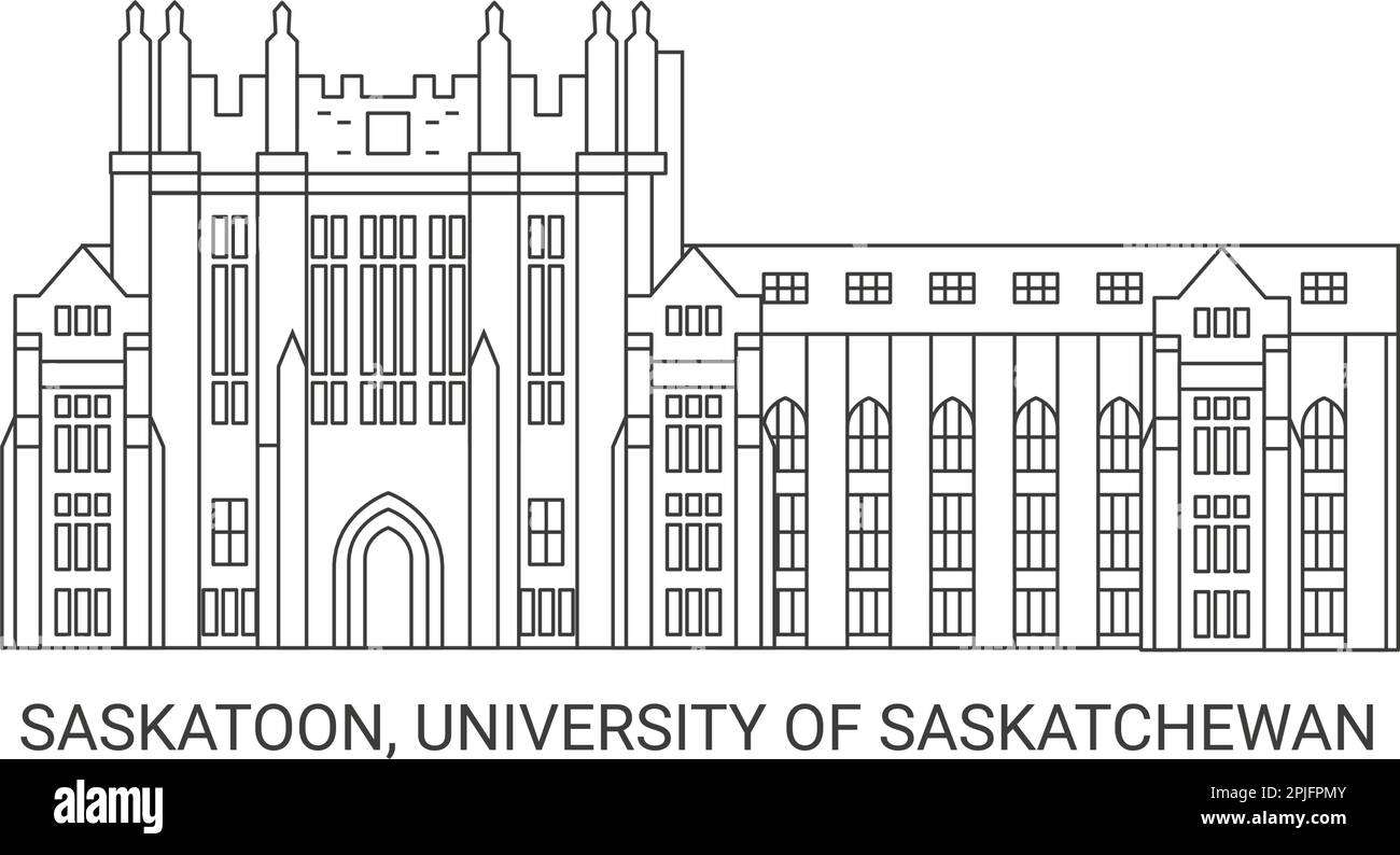 Canada, Saskatoon, University Of Saskatchewan, travel landmark vector