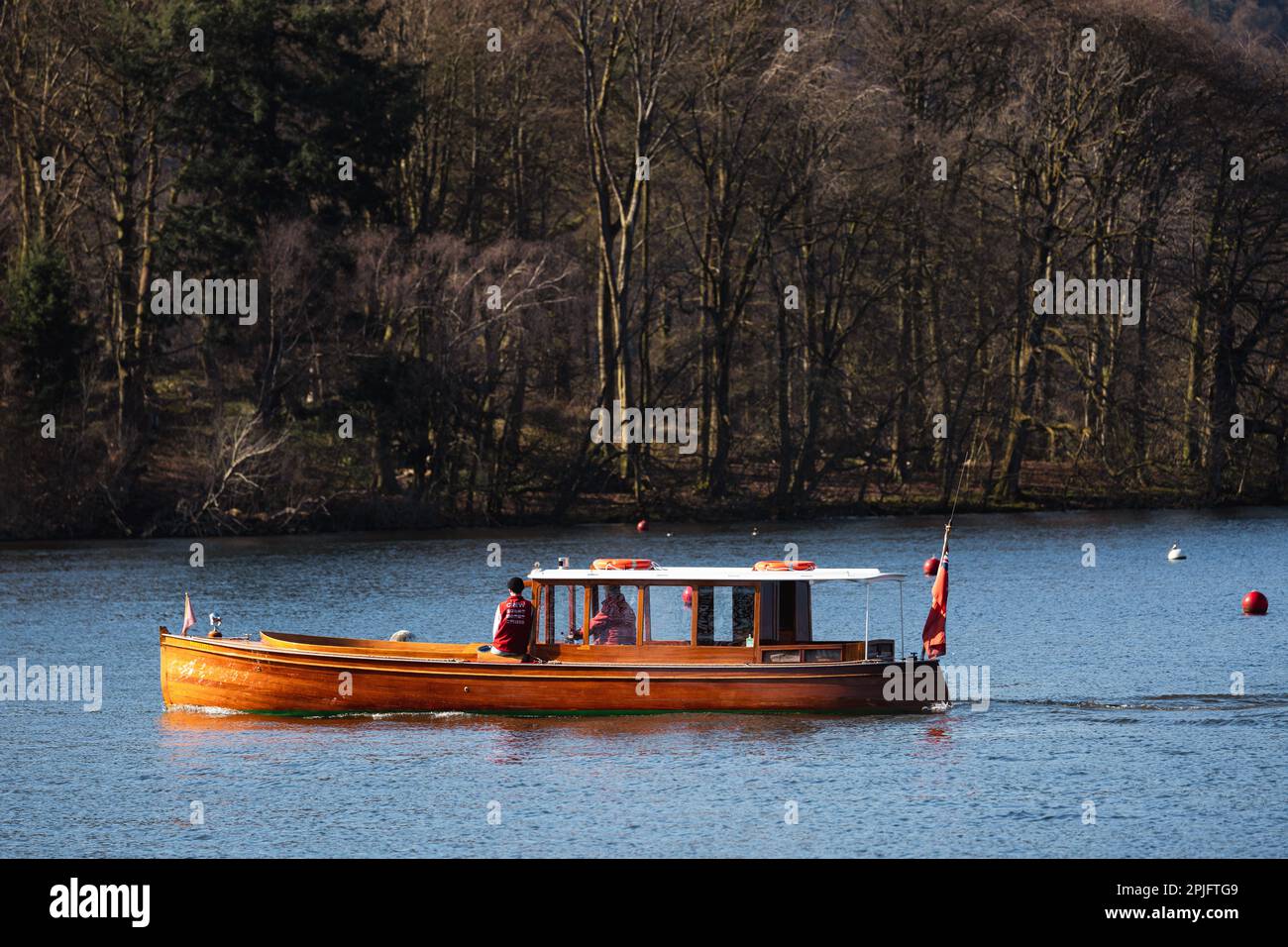 2nd April  2023 .UK Weather  Lake Windermere  Sunny afternoon brings out boats of all sizes to make the most of the weather  The steamer from the 'Jetty Museum '  Credit: Gordon Shoosmith/ Live News Stock Photo