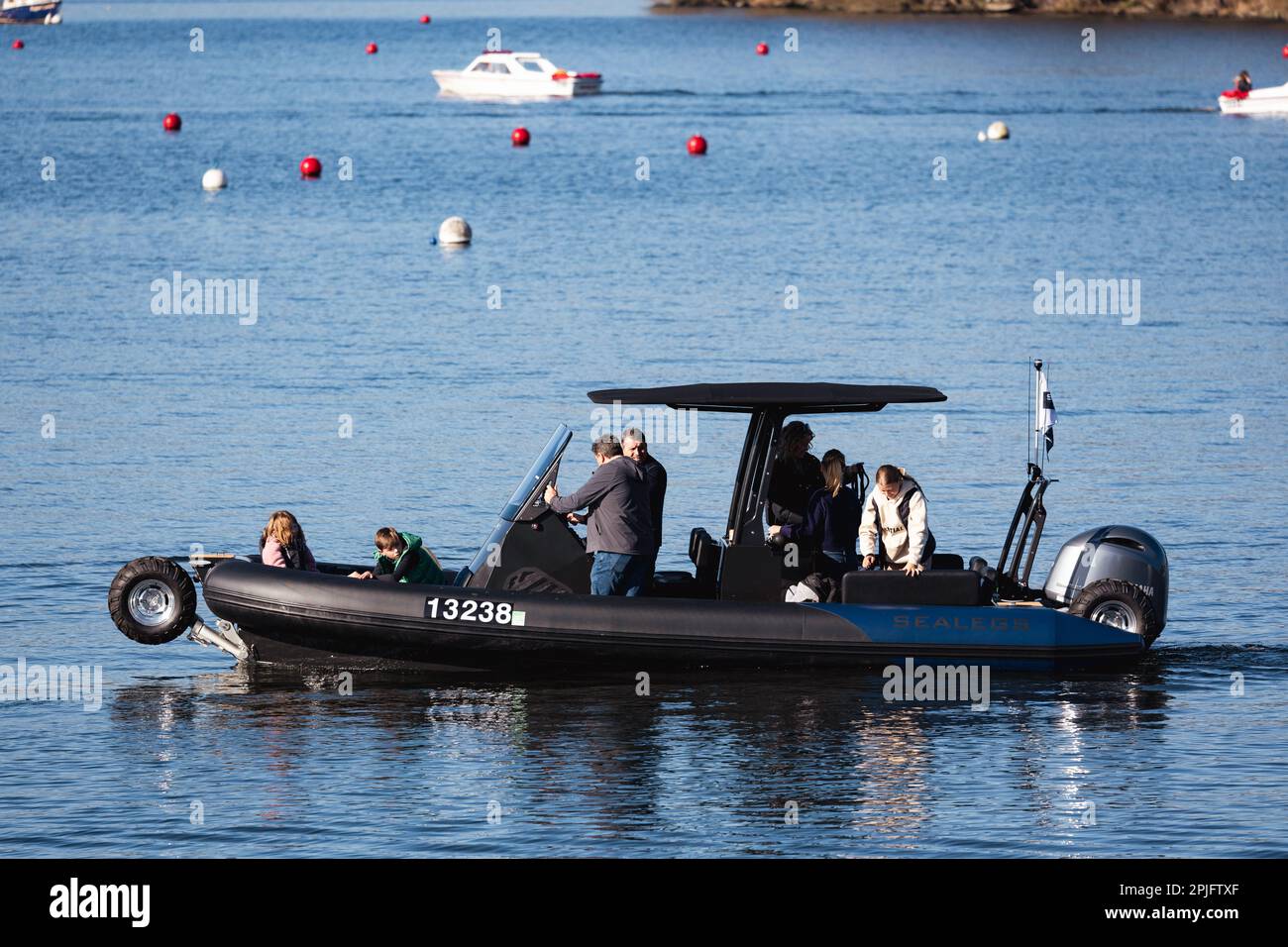 2nd April  2023 .UK Weather  Lake Windermere  Sunny afternoon brings out boats of all sizes to make the most of the weather   Credit: Gordon Shoosmith/ Live News Stock Photo