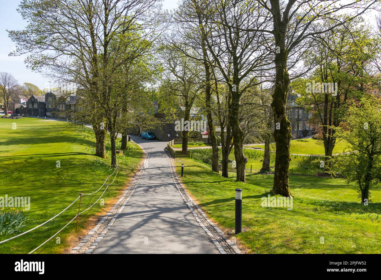 Sedbergh, Yorkshire, UK 20 April 2019 View of the buildings of the