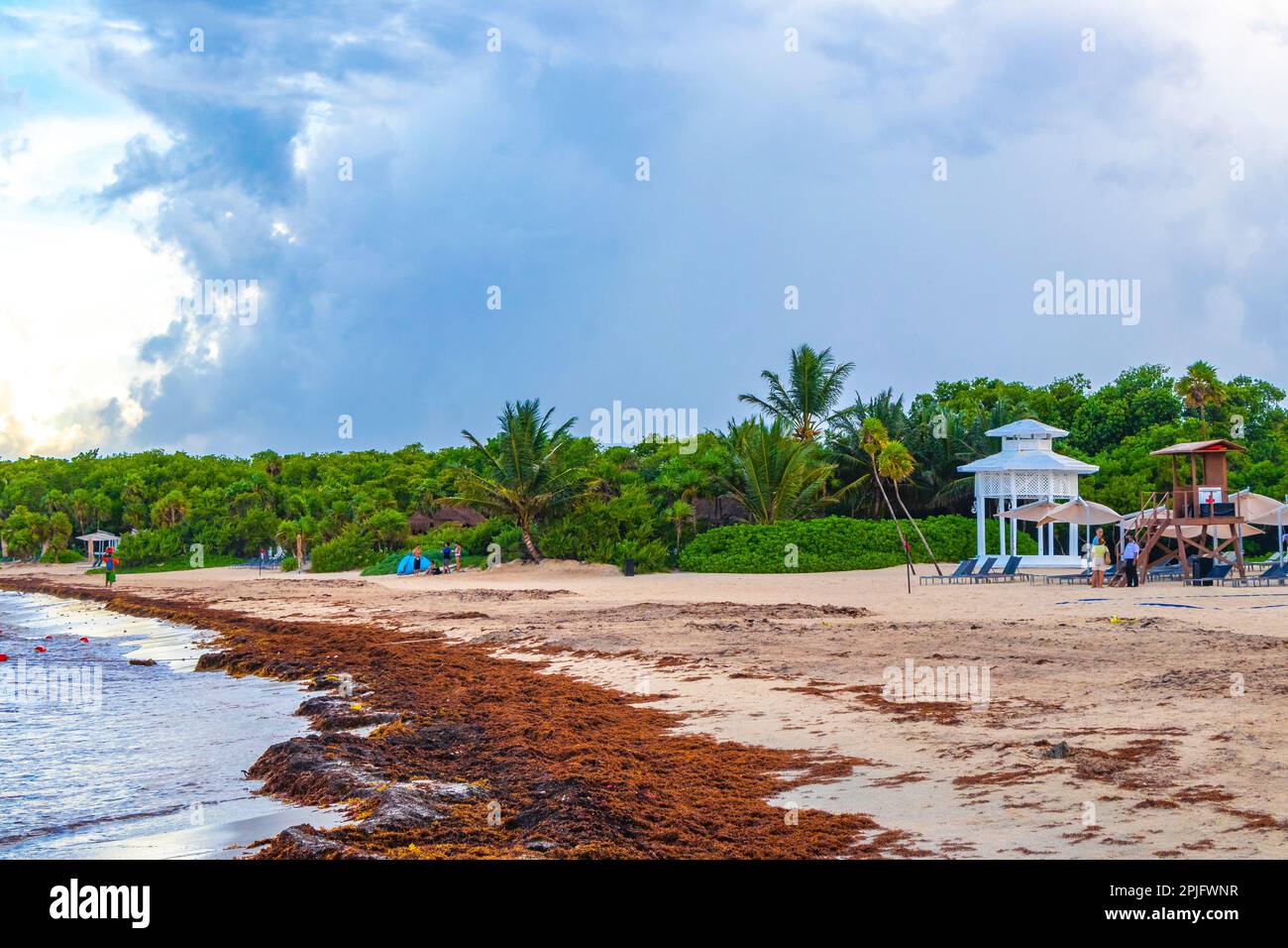 The beautiful Caribbean beach totally filthy and dirty the nasty ...