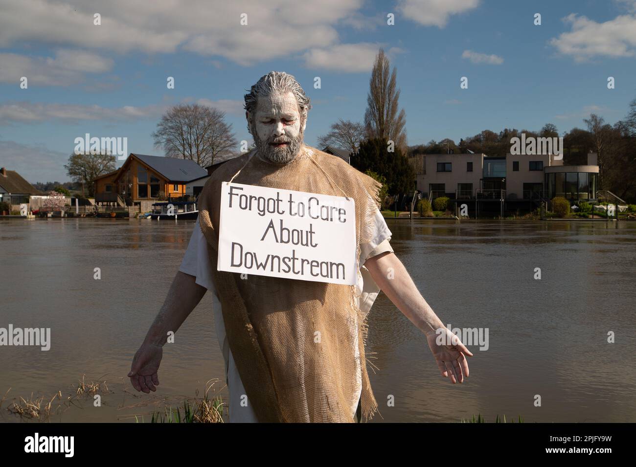 Little Marlow, Buckinghamshire, UK. XR Penitents did a protest outside