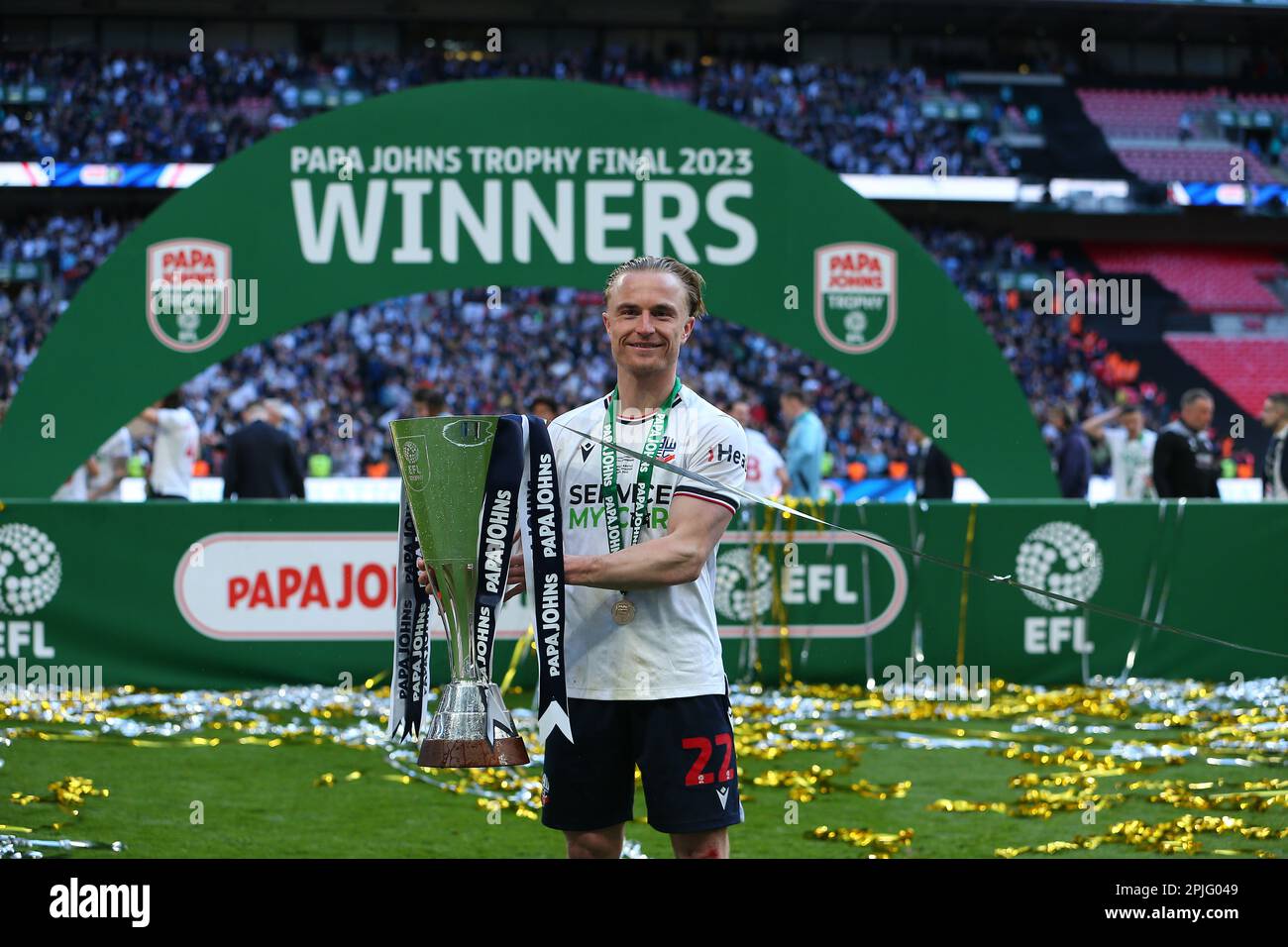 Wembley Stadium, London, UK. 2nd Apr, 2023. Papa Johns Trophy Football