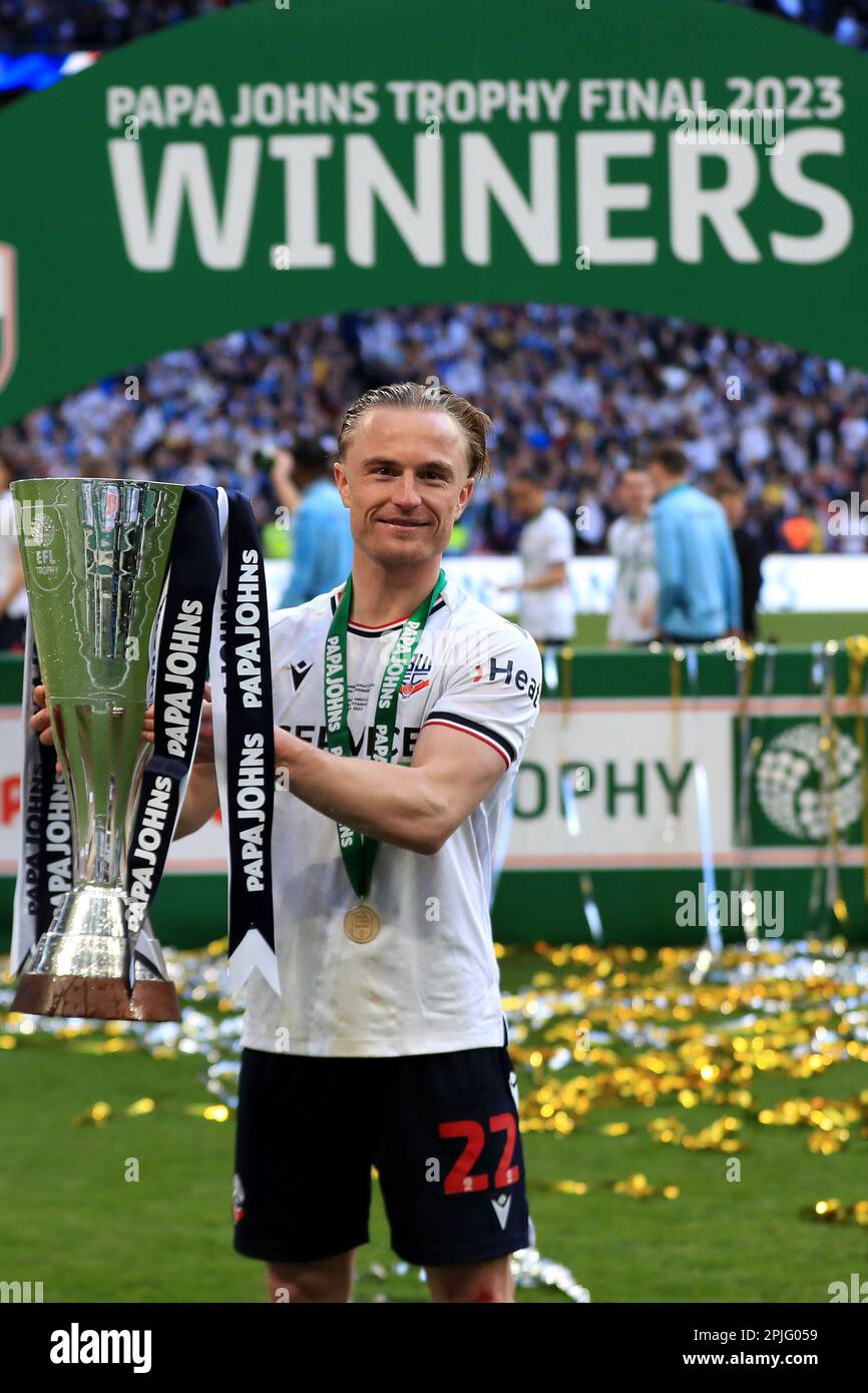 London, UK. 02nd Apr, 2023. Man of the match Kyle Dempsey of Bolton