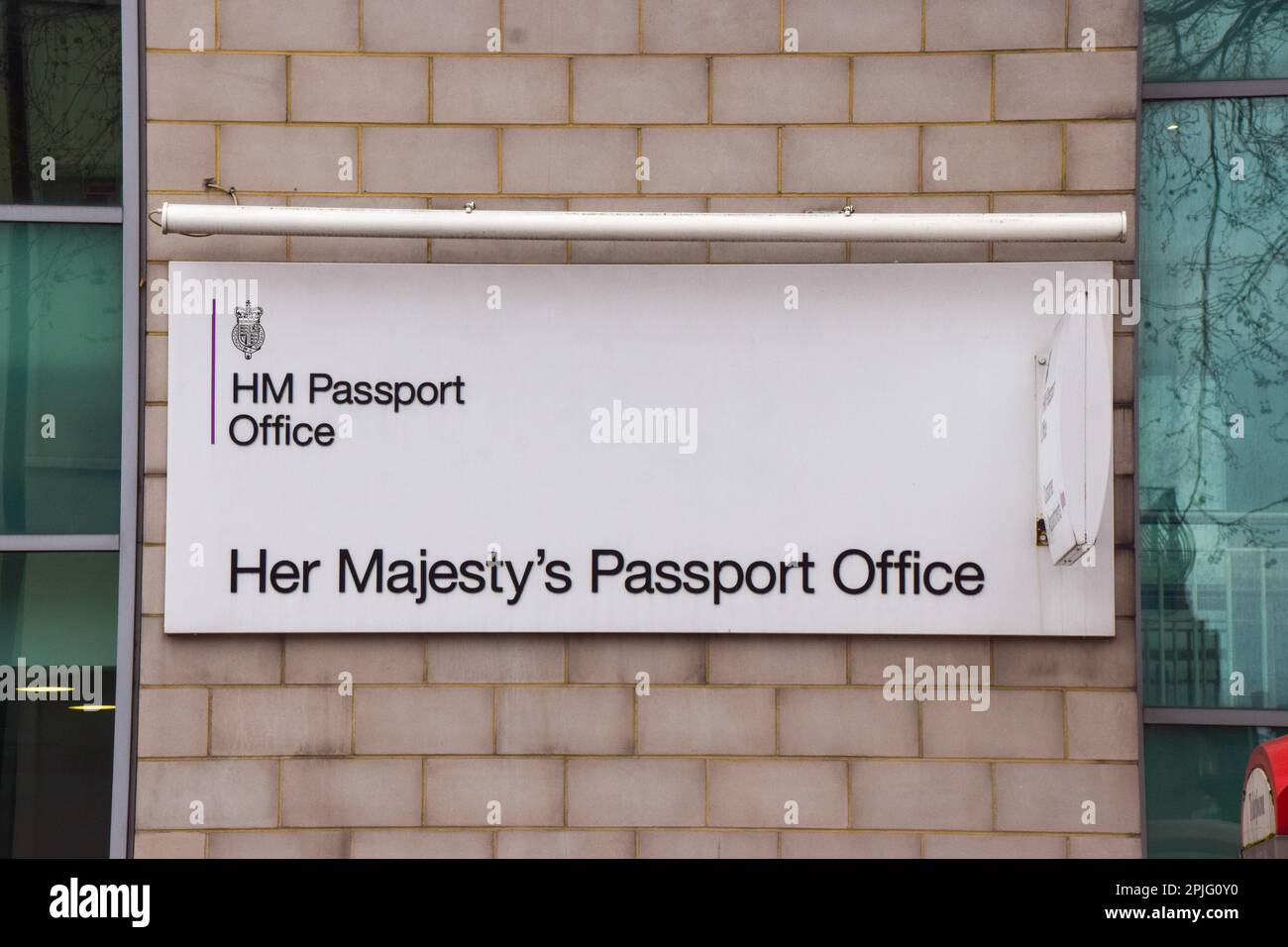 London, UK. 02nd Apr, 2023. General view of the entrance sign at the