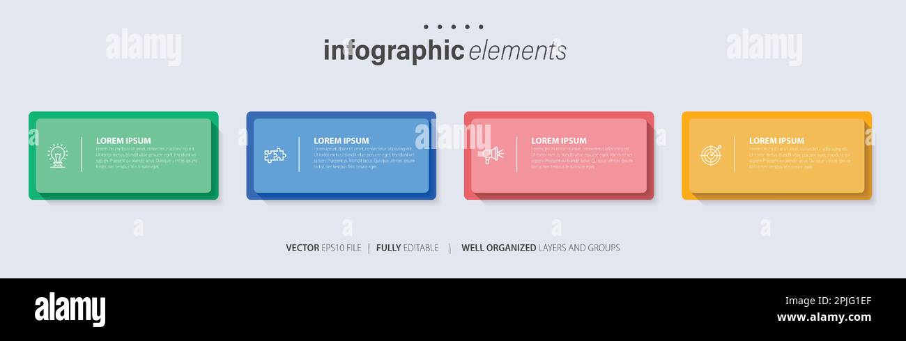Business data visualization. Process chart. Abstract elements of graph ...