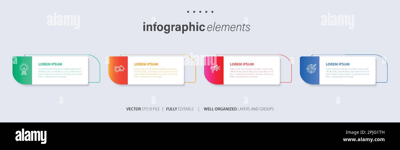 Business data visualization. Process chart. Abstract elements of graph ...