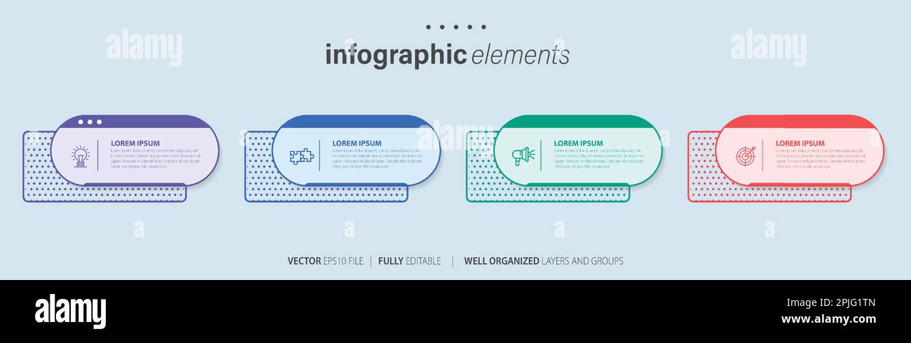 Business data visualization. Process chart. Abstract elements of graph ...