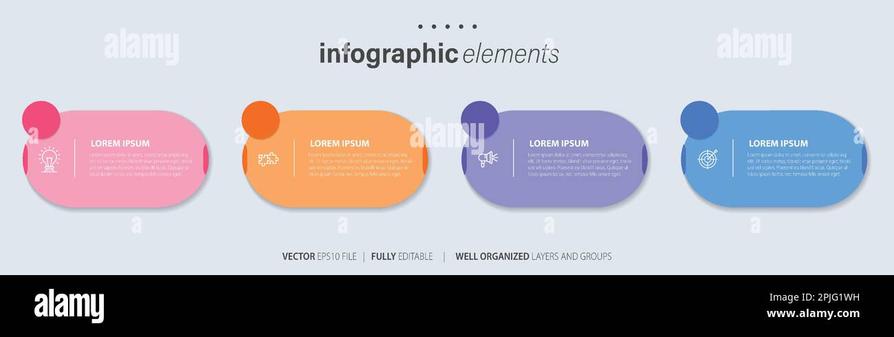 Business data visualization. Process chart. Abstract elements of graph ...