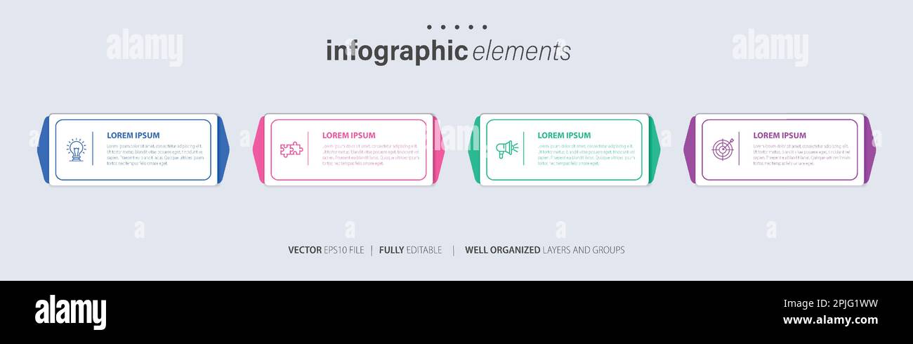 Business data visualization. Process chart. Abstract elements of graph ...