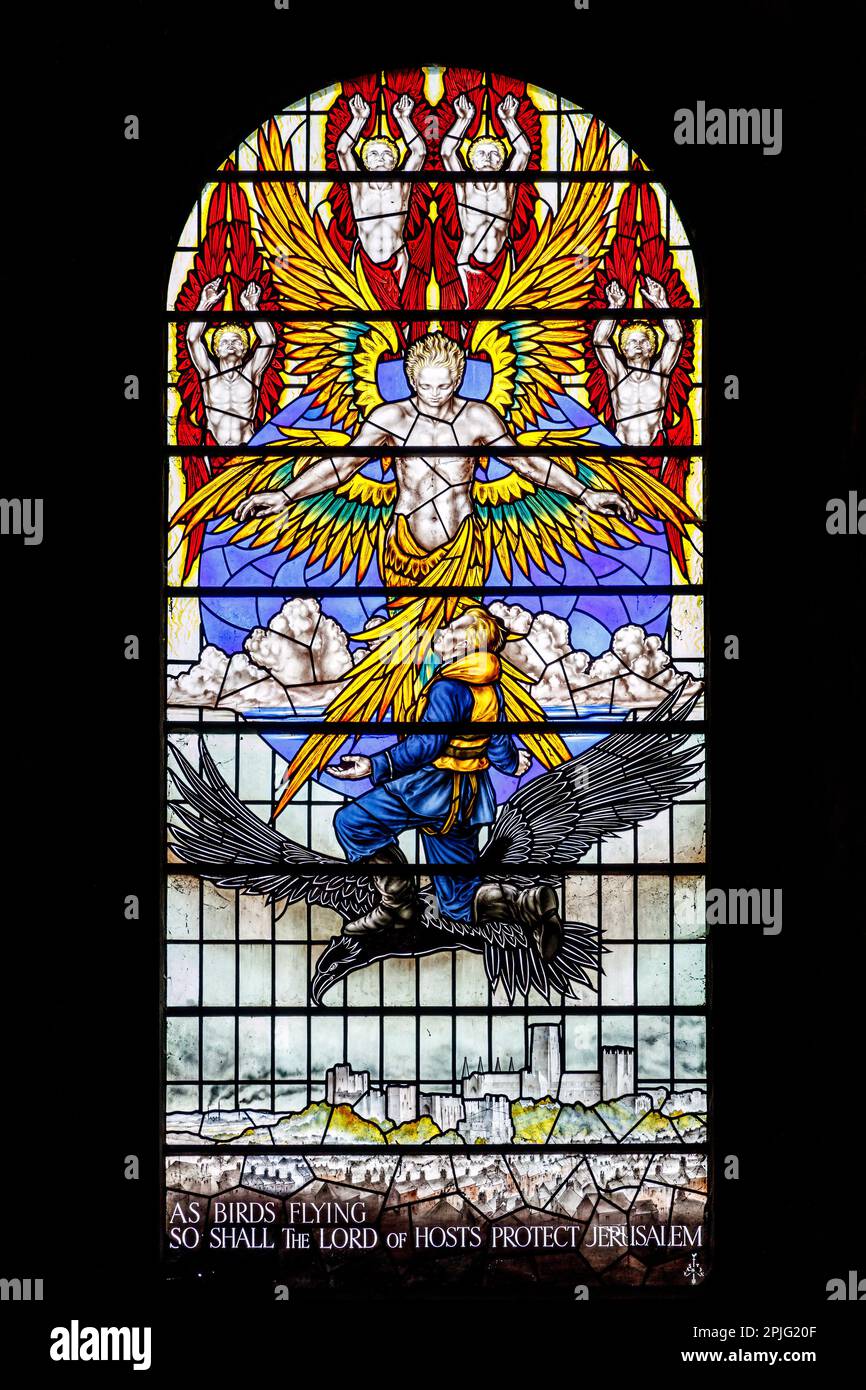 Durham stained glass Stock Photo Alamy