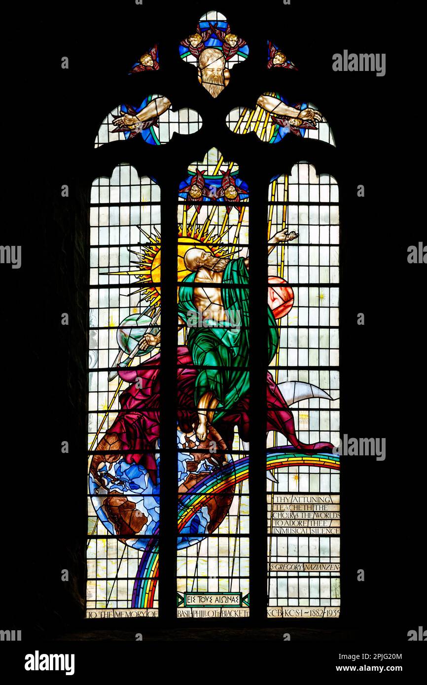 Durham stained glass Stock Photo Alamy