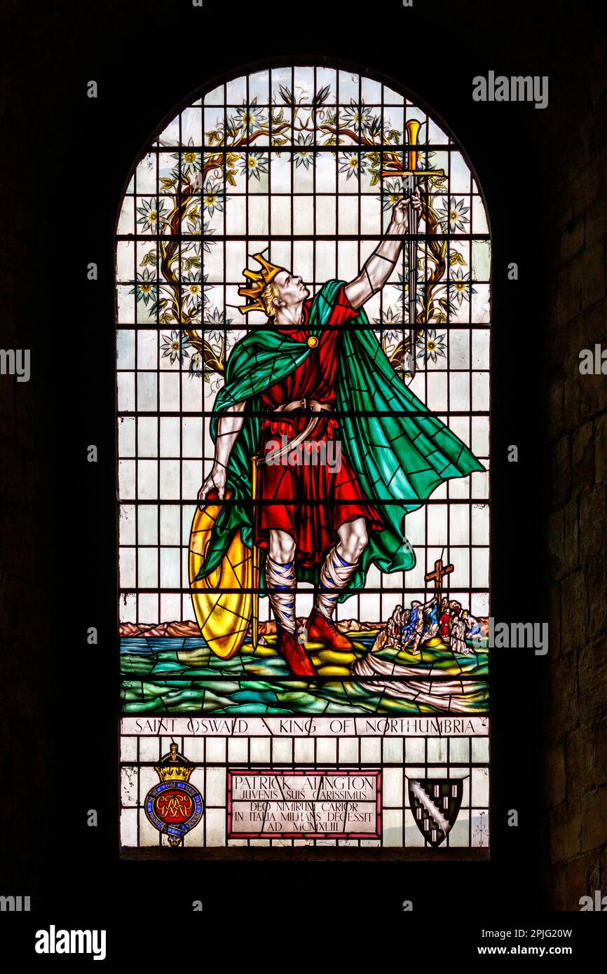 Durham stained glass Stock Photo Alamy