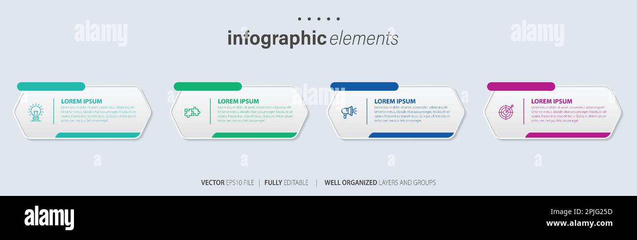 Business data visualization. Process chart. Abstract elements of graph ...