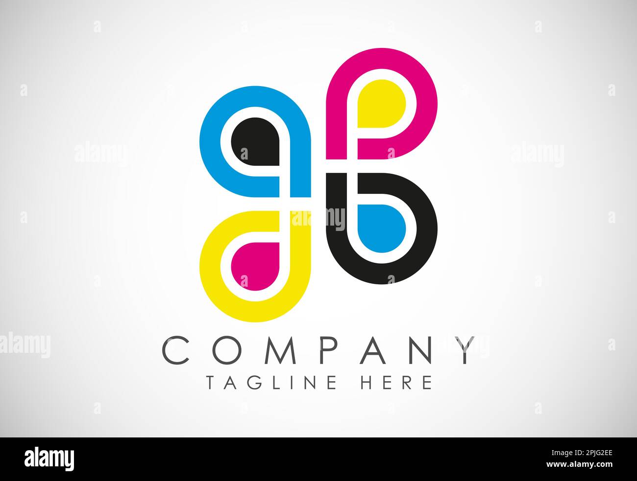 Digital printing logo design template. Logo for print shop polygraph and print factory. Vector ...