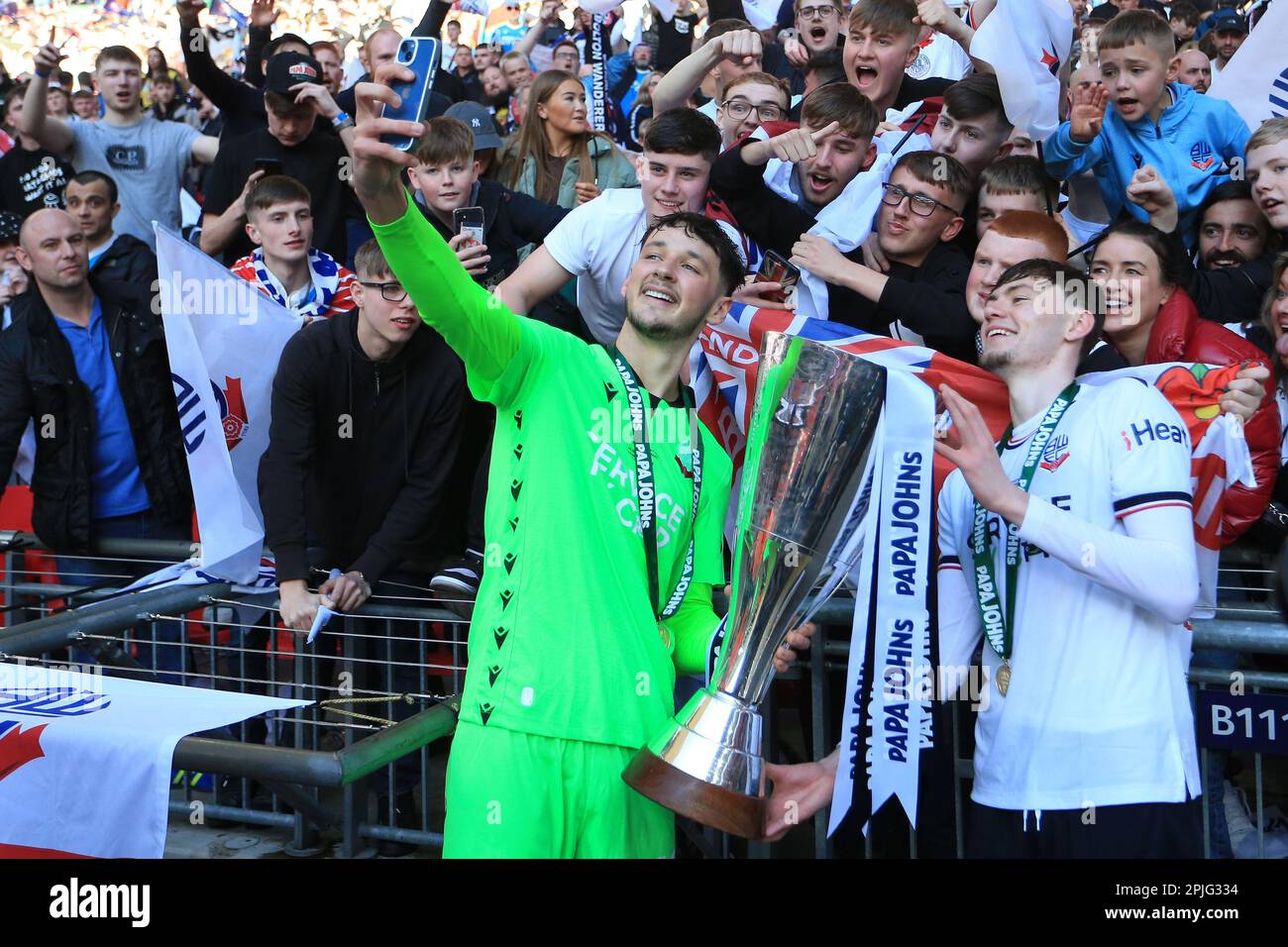 London, UK. 02nd Apr, 2023. James Trafford of Bolton Wanderers and