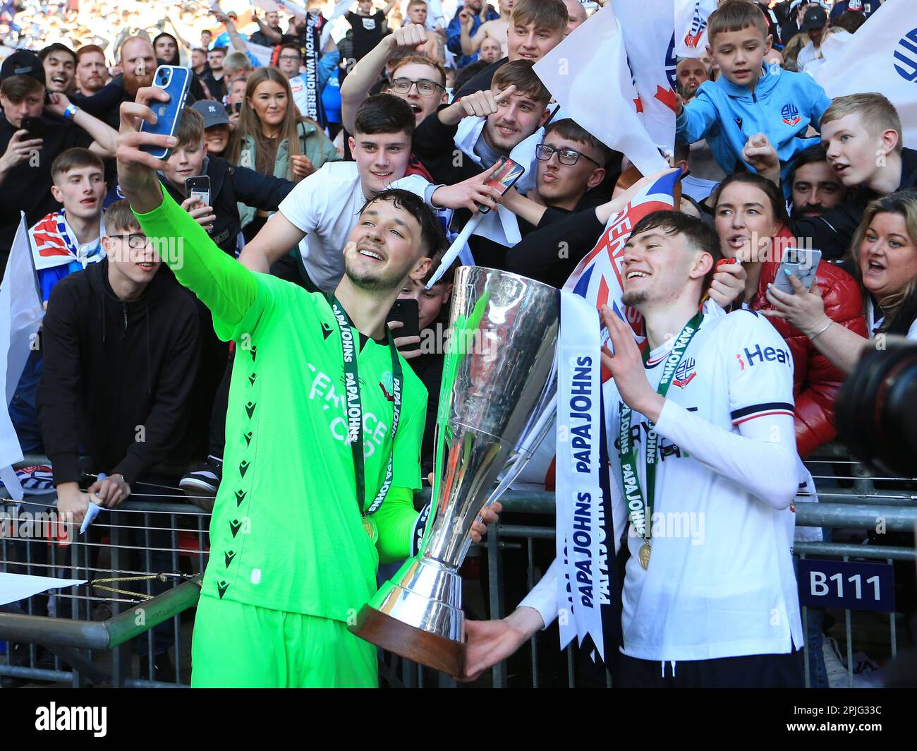 London, UK. 02nd Apr, 2023. James Trafford of Bolton Wanderers and