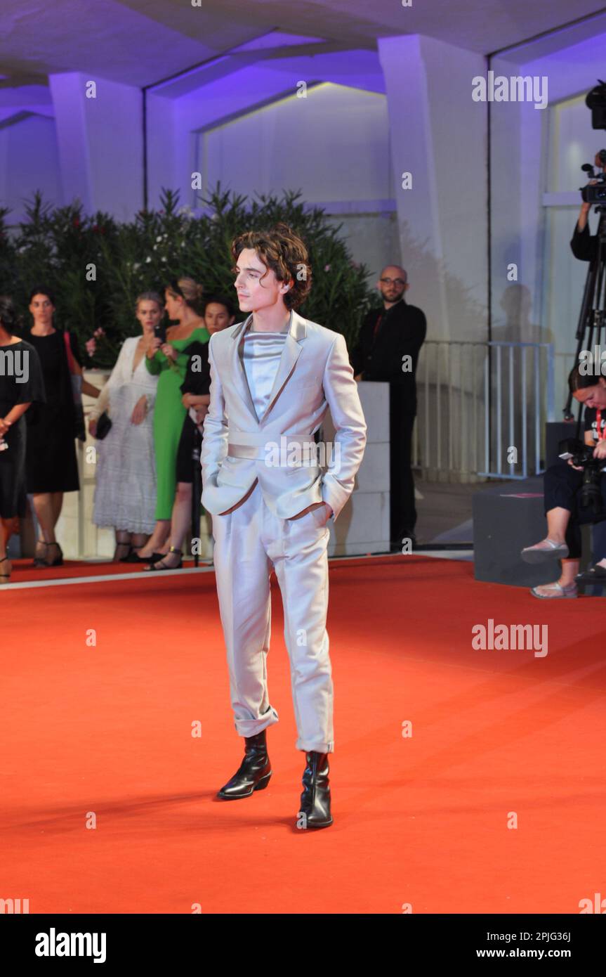 Timothée Chalamet Venice film festival  2019 'The King ' premiere Stock Photo