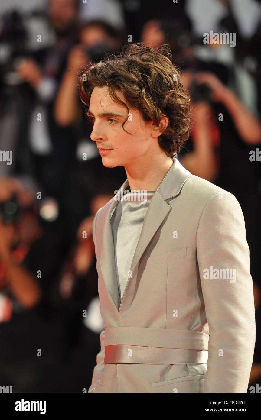 Timothée Chalamet Venice film festival  2019 'The King ' premiere Stock Photo