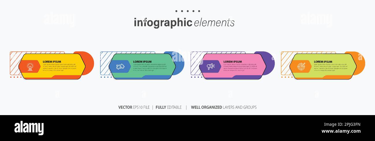 Presentation 4 steps step infographic Cut Out Stock Images & Pictures ...