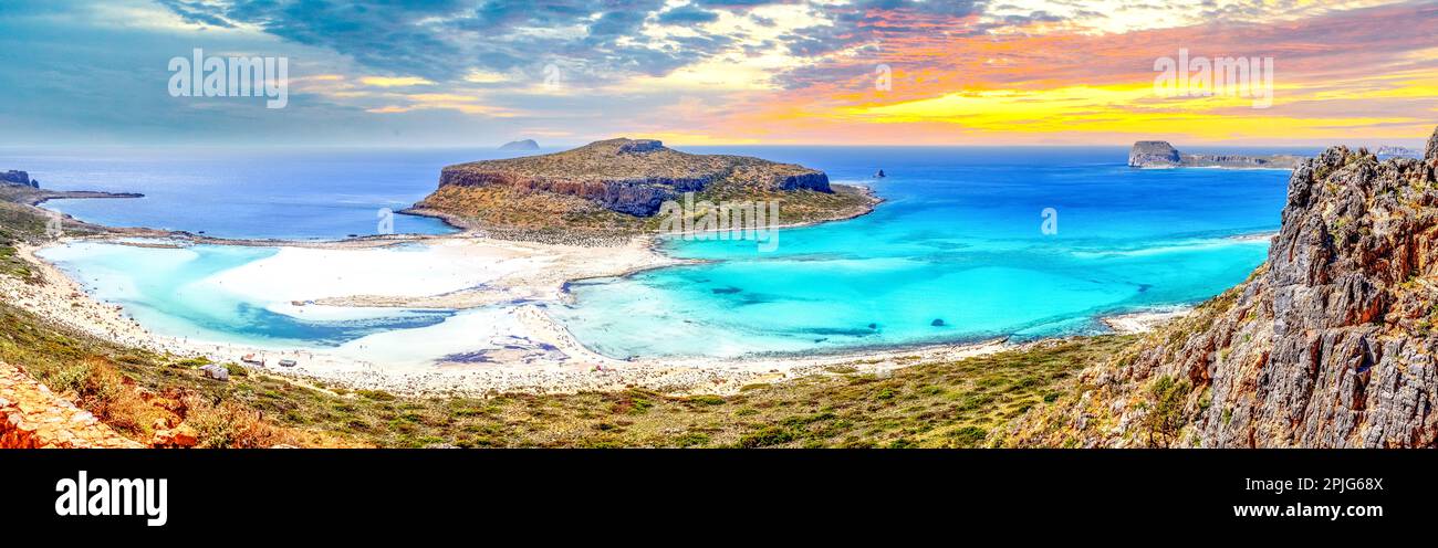 Balos Beach, Island Crete, Greece Stock Photo