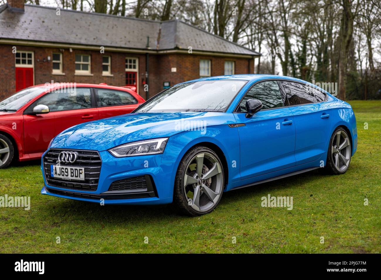 2020 Audi A5 Quattro ‘AJ69 DBF’ on display at the Motorsport Assembly held at the Bicester Heritage Centre on the 26th March 2023. Stock Photo