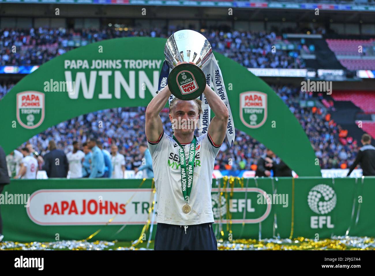 Wembley Stadium, London, UK. 2nd Apr, 2023. Papa Johns Trophy Football