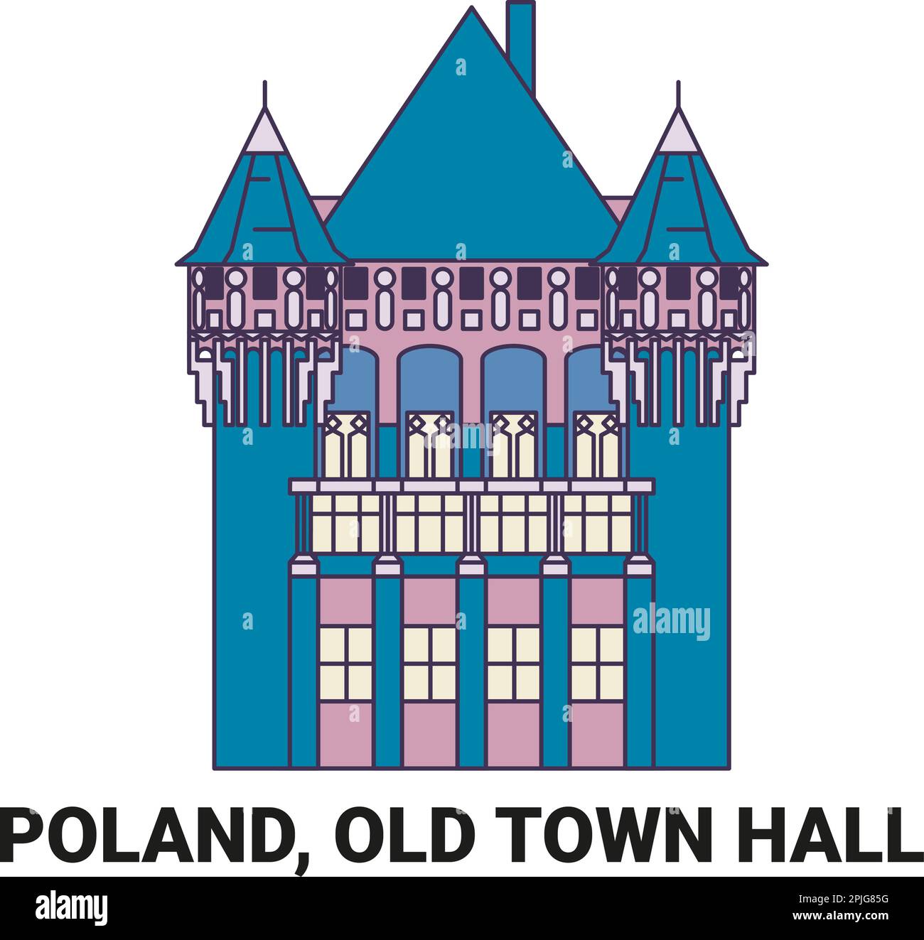 Old town hall history center Stock Vector Images Alamy