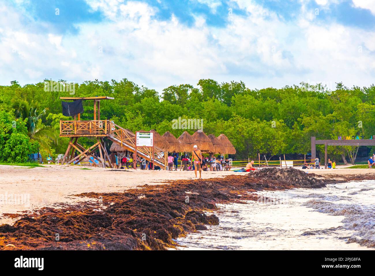 The beautiful Caribbean beach totally filthy and dirty the nasty ...