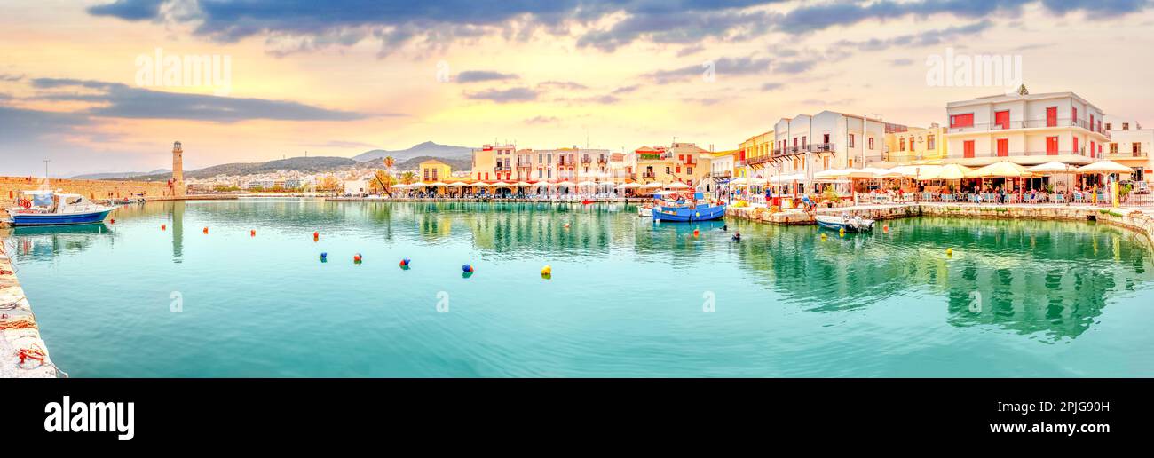 Harbour of Rethymnon, Crete, Greece Stock Photo - Alamy