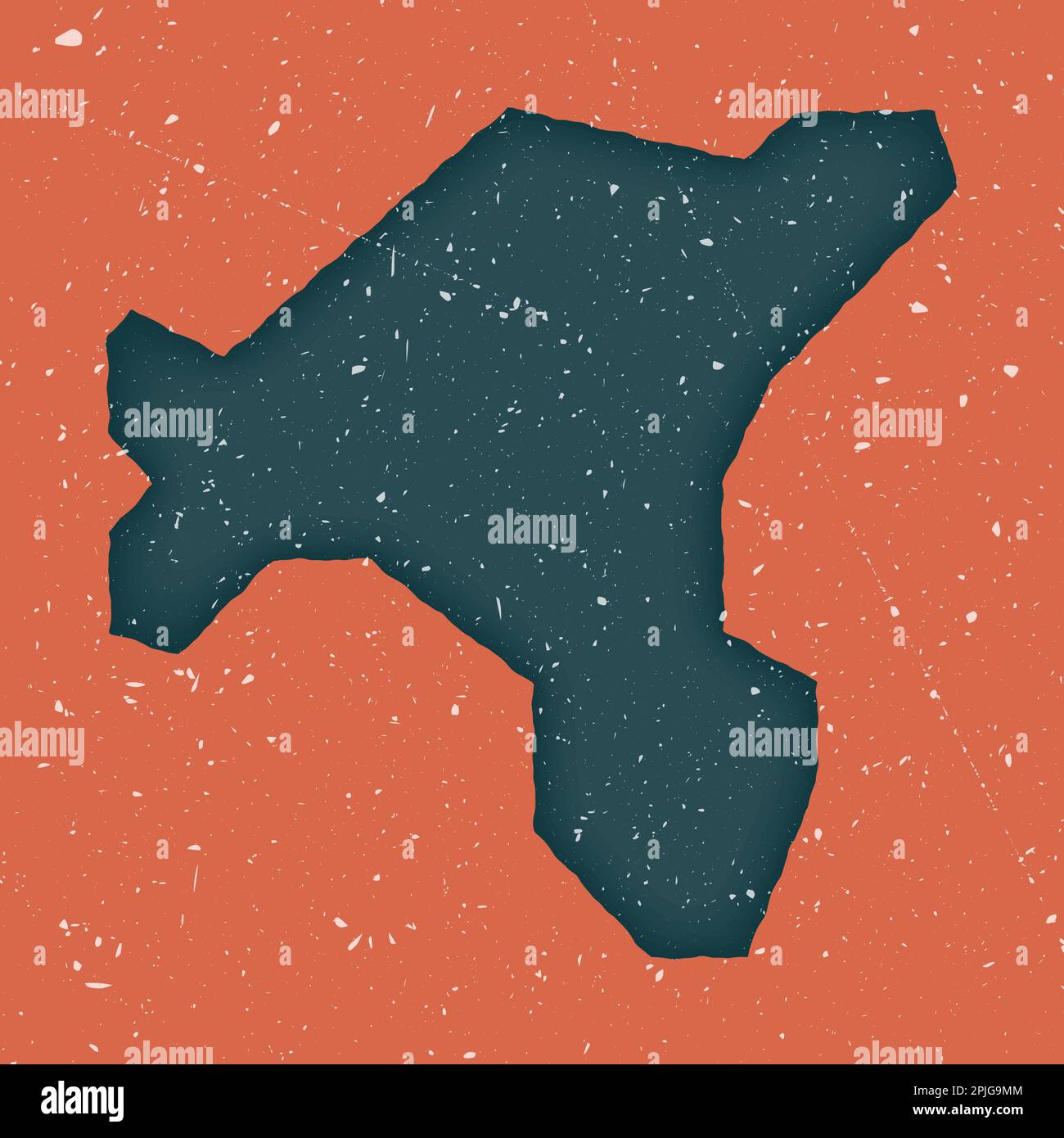 Salt Island vintage map. Grunge map with distressed texture. Salt ...