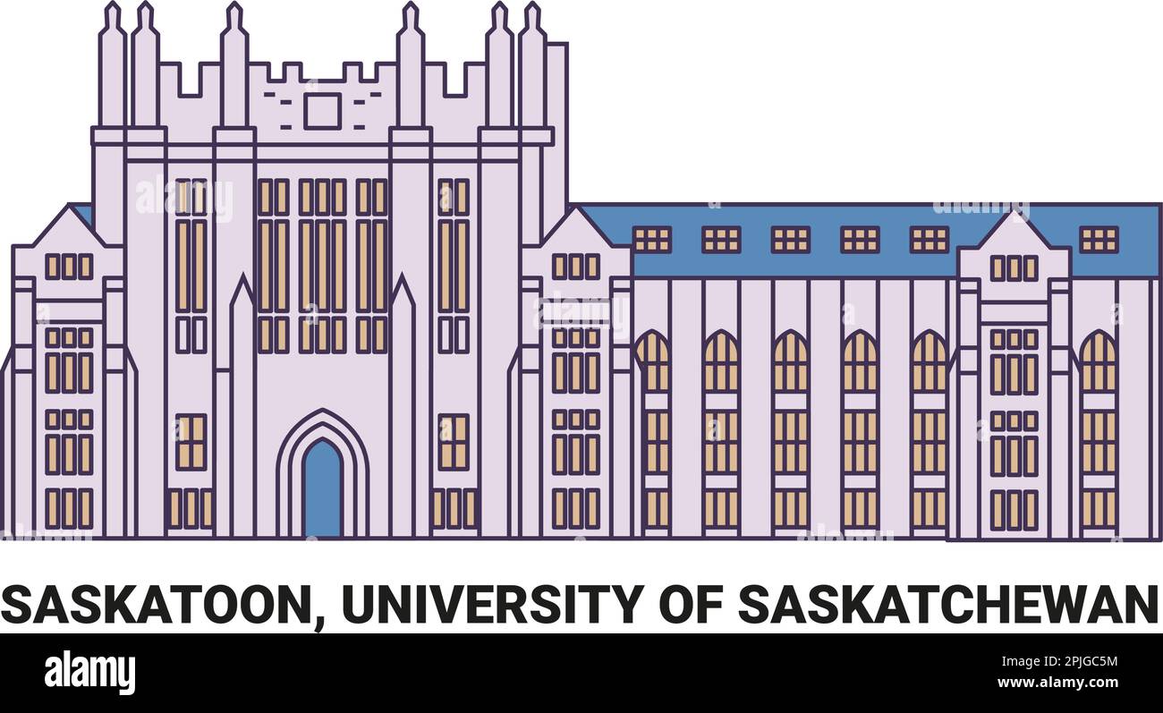Canada, Saskatoon, University Of Saskatchewan, travel landmark vector
