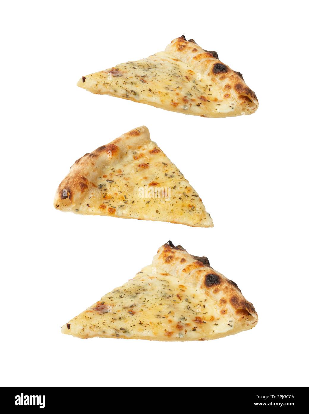 four cheese pizza slices Stock Photo - Alamy
