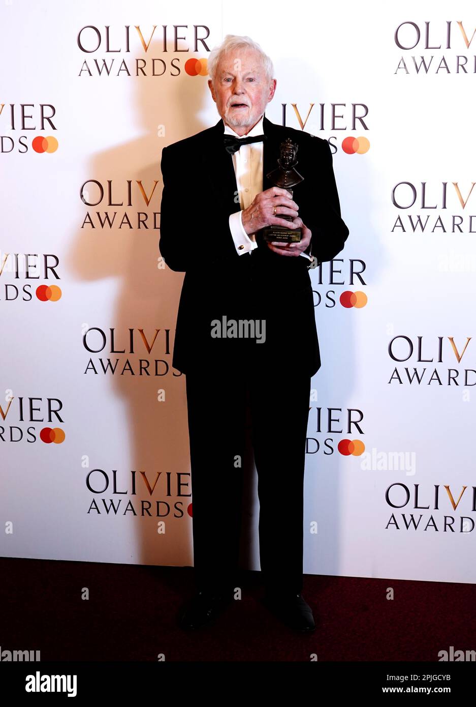 Derek Jacobi in the press room after being presented with the Lifetime Achievement award at the