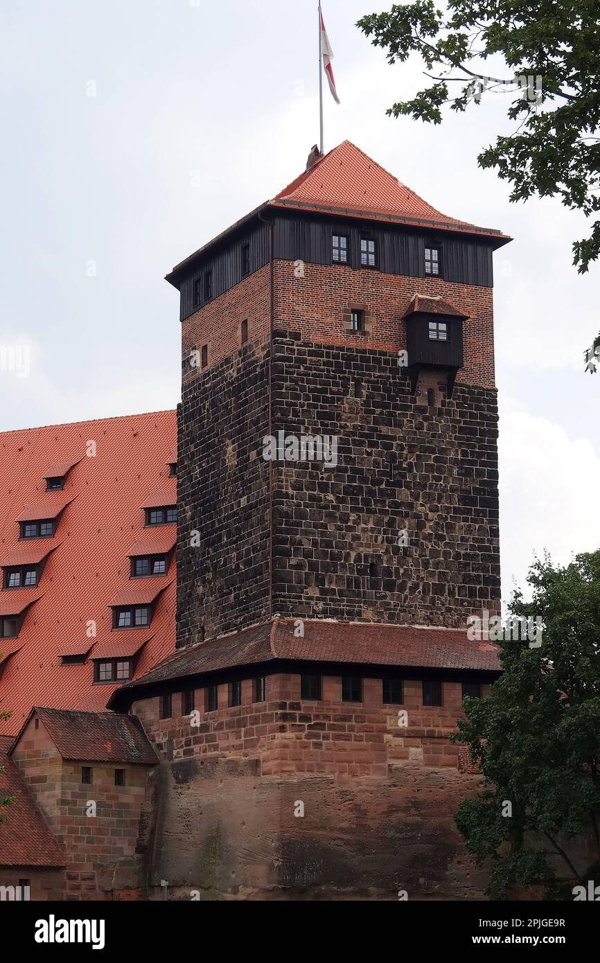 Pentagonal Tower, Nuremberg Castle, Nürnberger Burg, Nuremberg, Nürnberg, Bavaria, Bayern