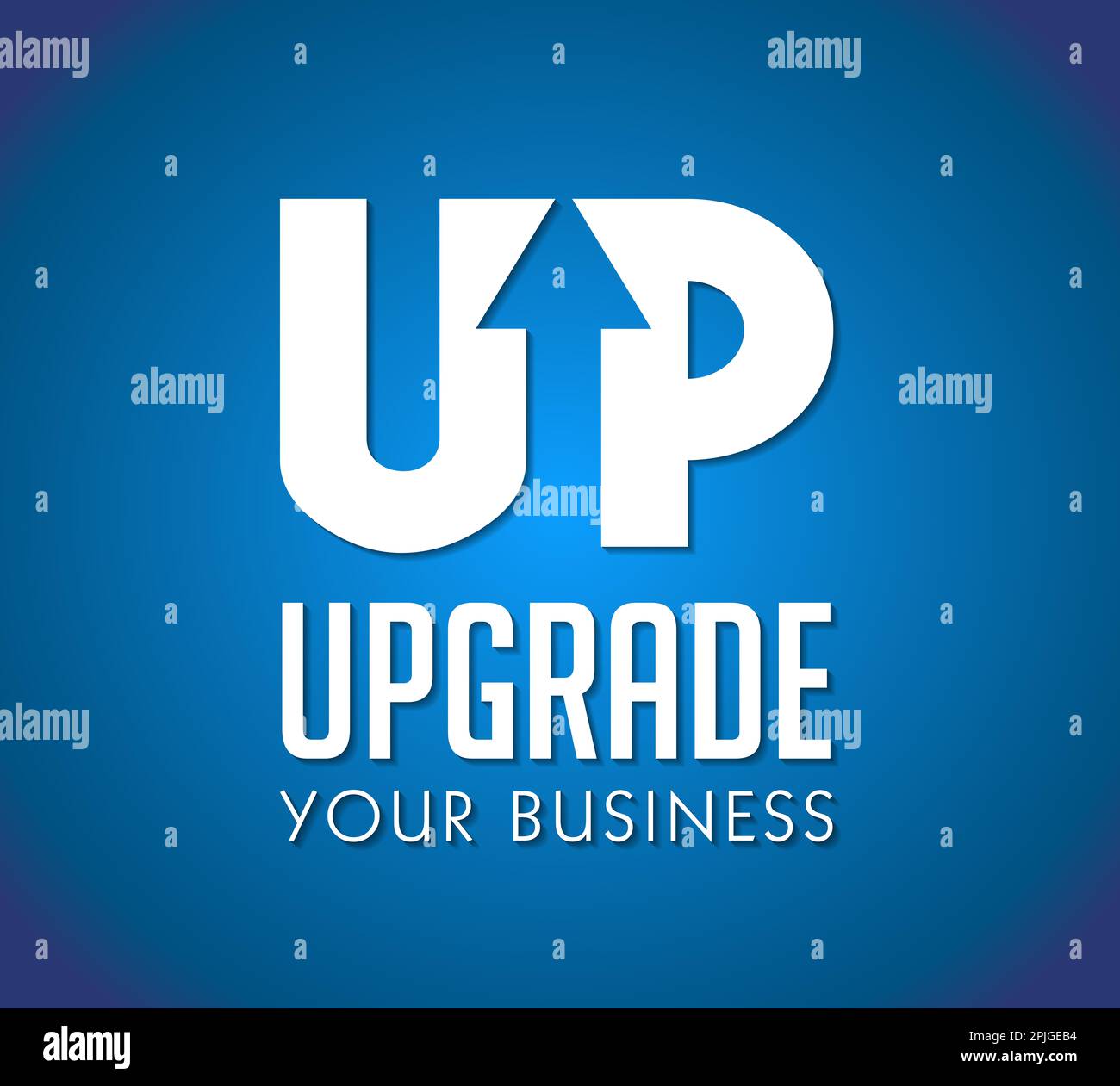 Logo - Upgrade your business - concept financial logo Stock Photo