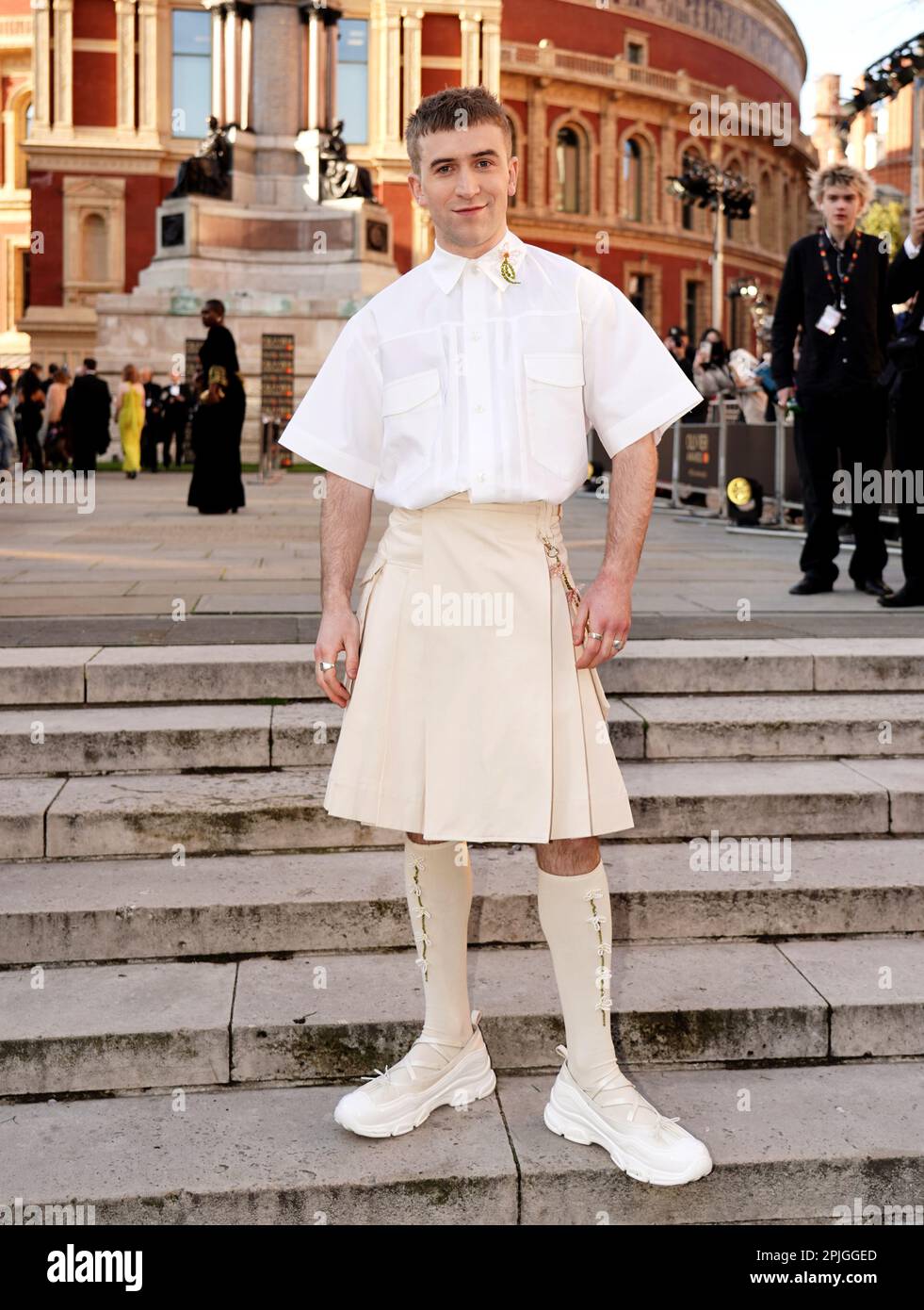 Callum Scott Howells attending the Olivier Awards at the Royal Albert