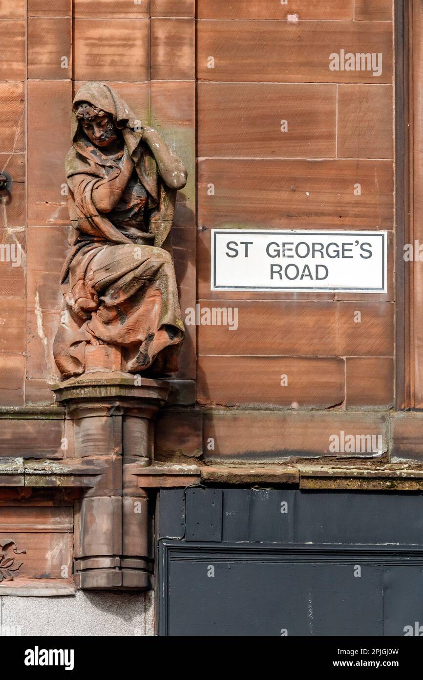 Lockdown message from St George's Mansions Stock Photo