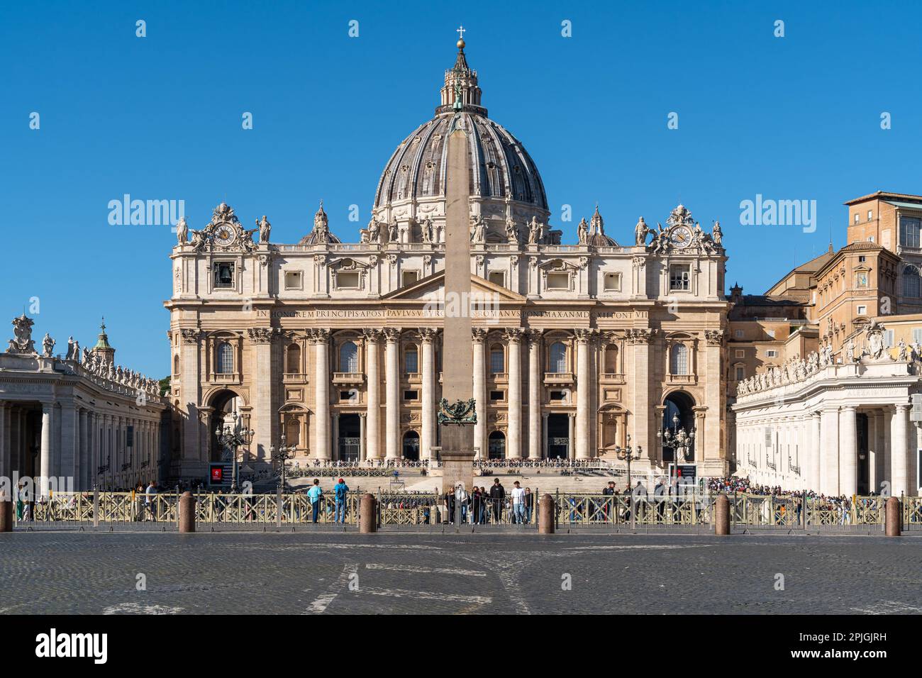 The magnificent Saint Peter's Basilica at Saint Peter's Square. Rome ...