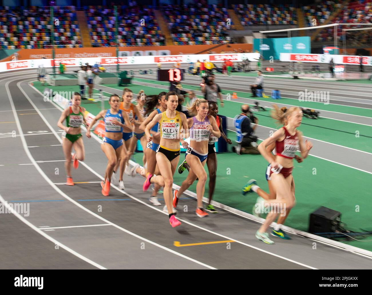 Hanna Klein of Germany competing in the women’s 3000m heats at the ...