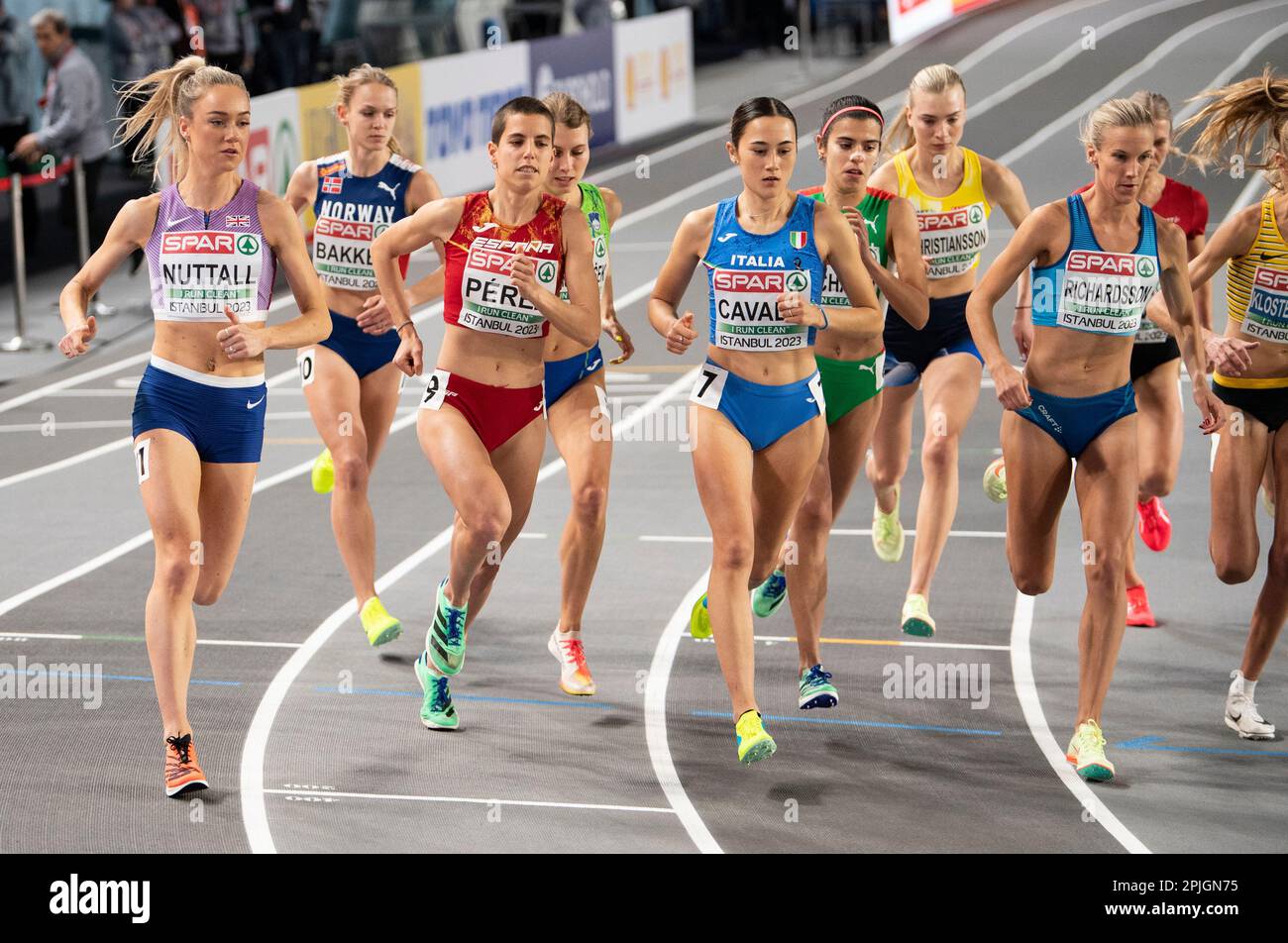 Ludovica Cavalli of Italy competing in the women’s 3000m heats at the