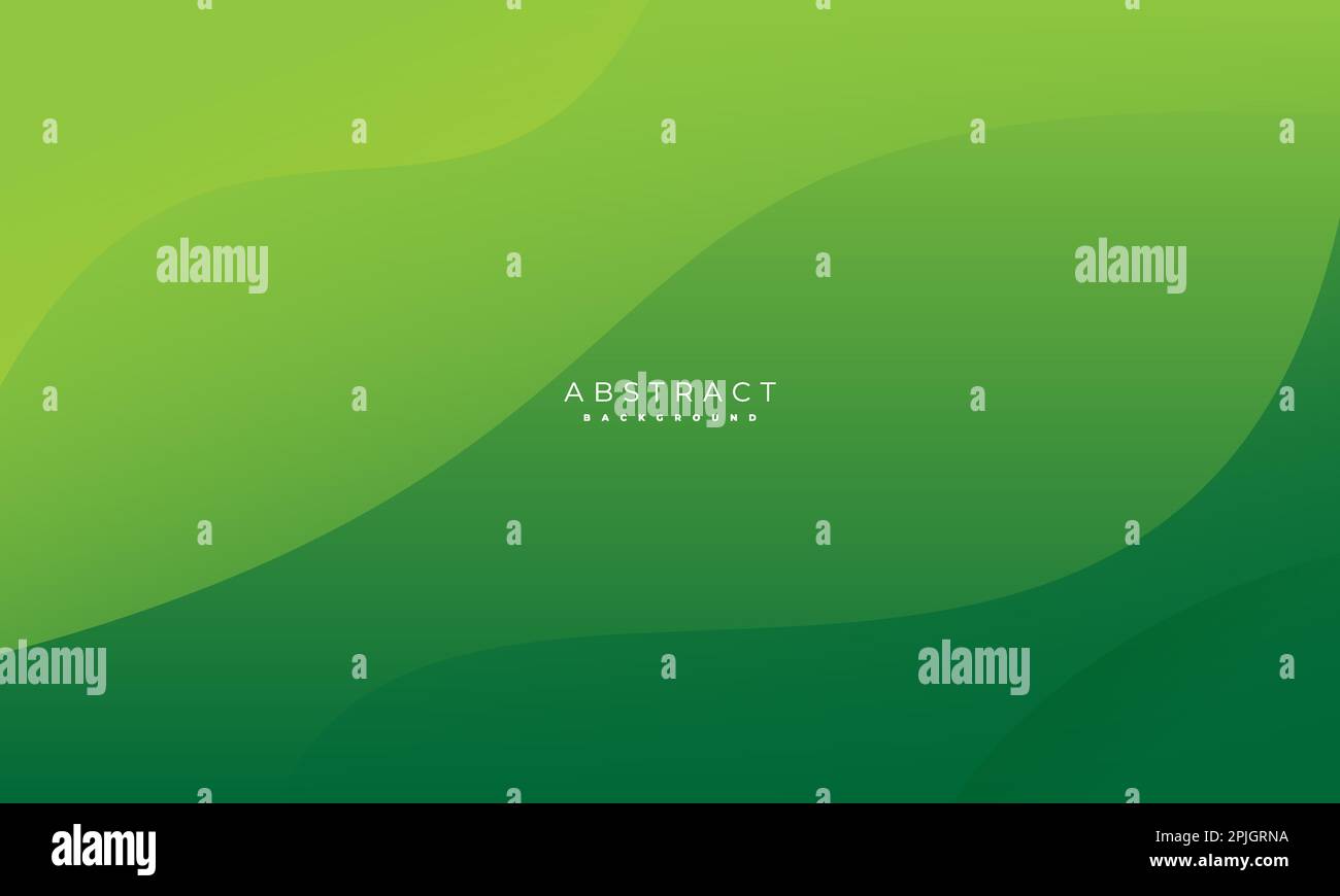 Green abstract background wave Stock Vector