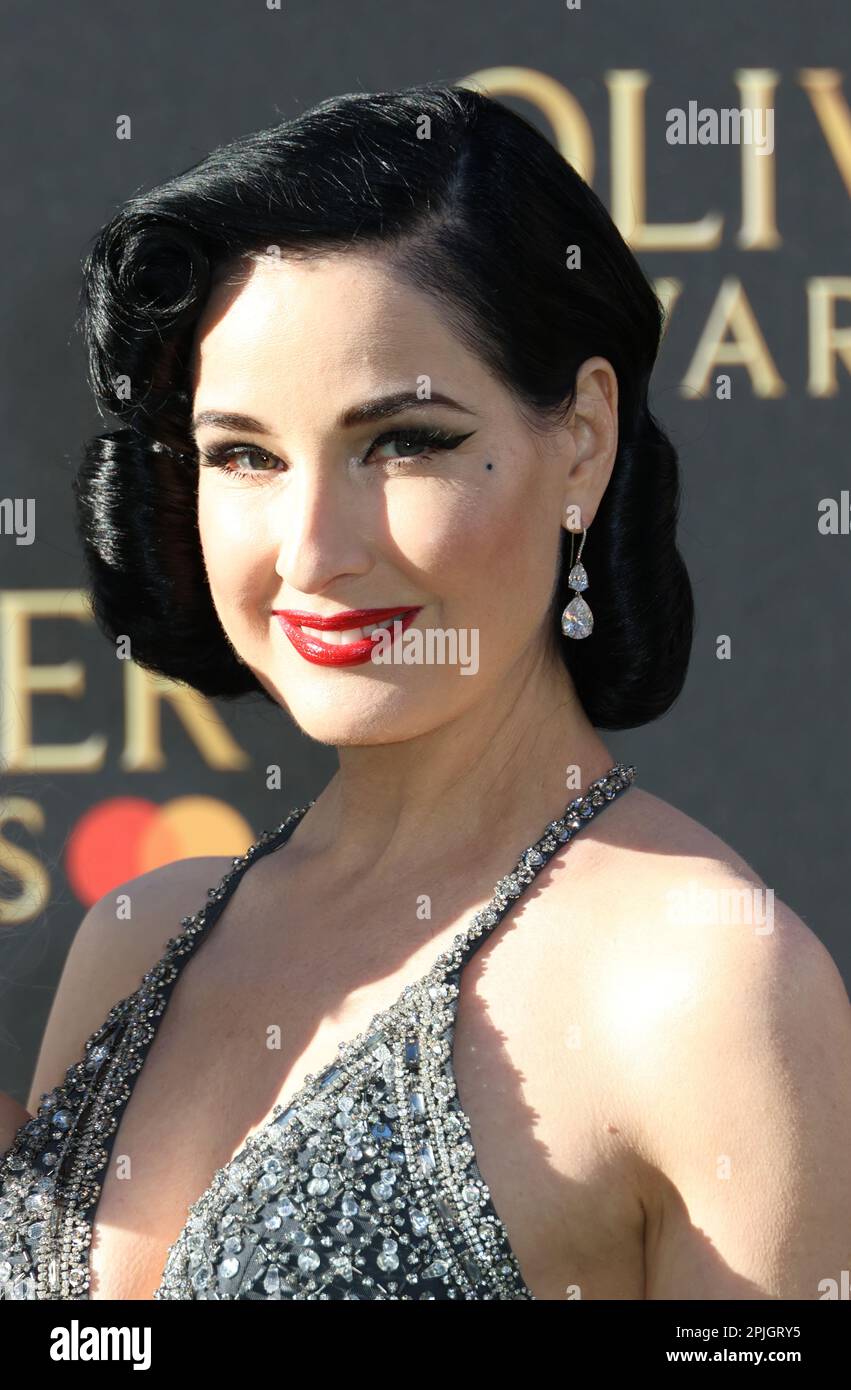 Dita Von Teese, Olivier Awards 2023, Royal Albert Hall, London, UK, 02
