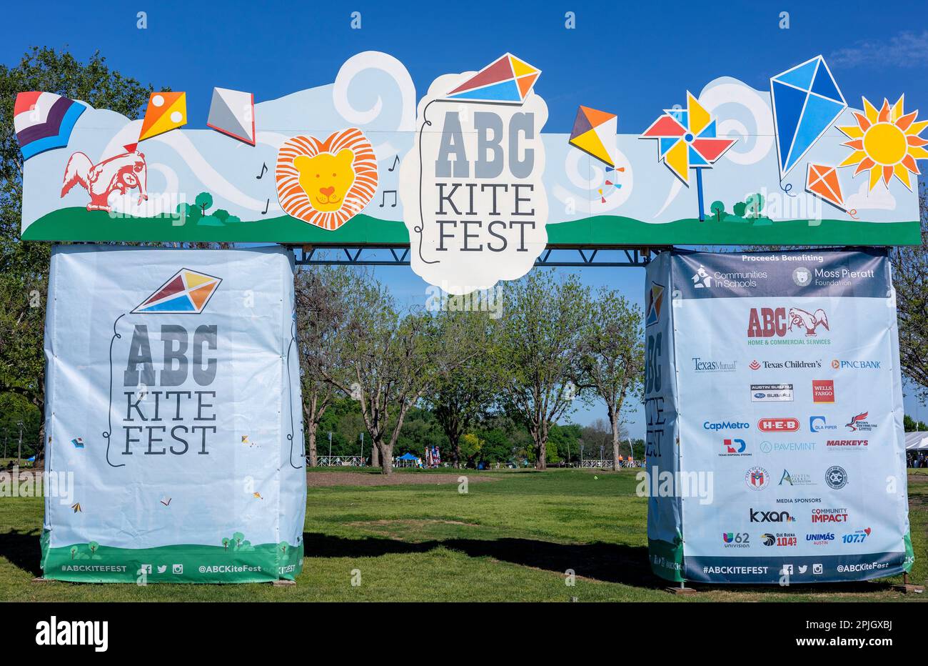 2023 Zilker Kite Festival at Zilker Park in Austin, Texas Stock Photo