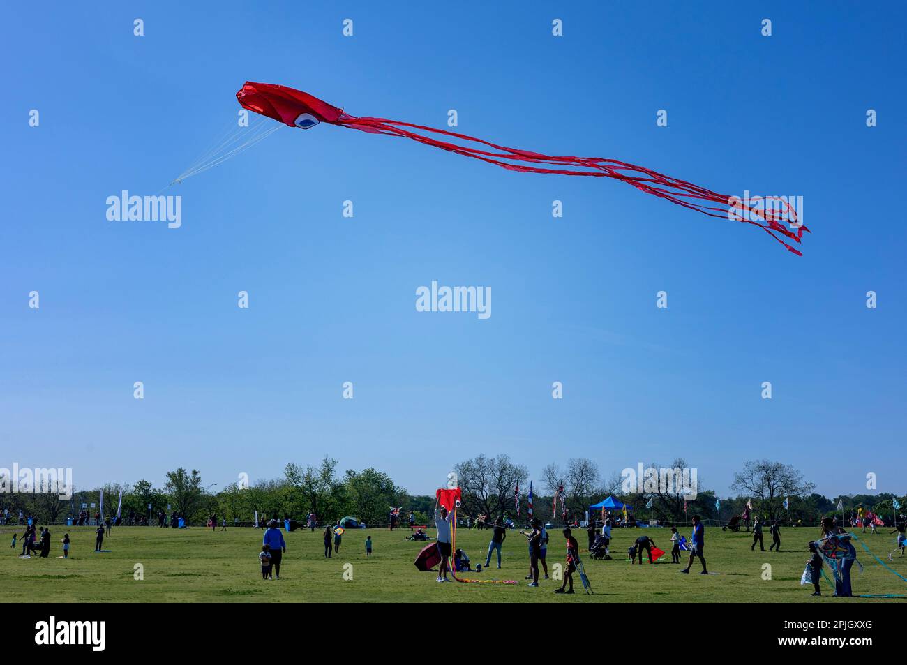 2023 Zilker Kite Festival at Zilker Park in Austin, Texas Stock Photo