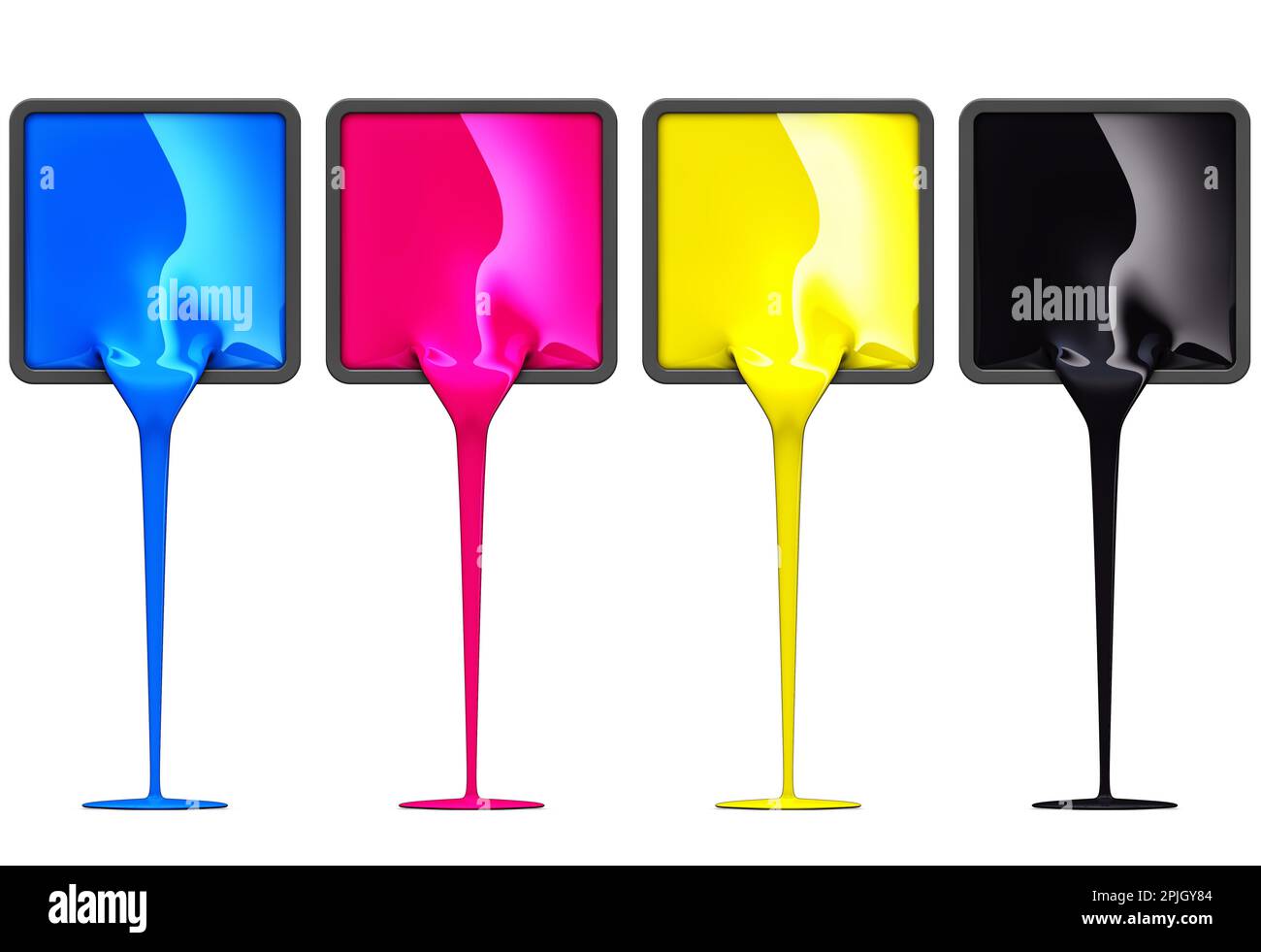 3D rendering of a cmyk color concept Stock Photo - Alamy